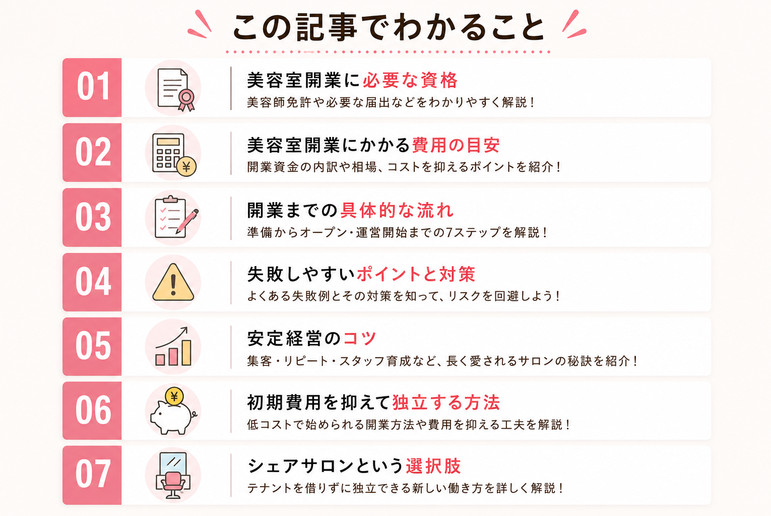美容室開業の完全ガイド|必要な資格・費用・準備・開業の流れを徹底解説