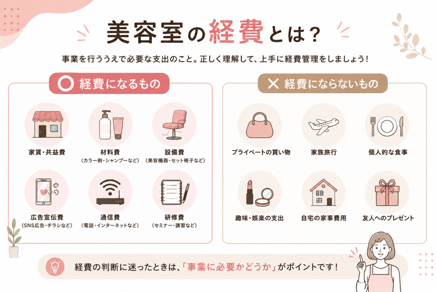 美容室の経費になるもの一覧｜勘定科目・経費にできるもの・節税ポイントまで徹底解説